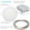 Luxrite 6" Ultra Thin LED Recessed Downlight 5 CCT Selectable 2700K-5000K 12W 1000LM Dimmable Brushed Nickel LR23761 LR23777-1PK - alternate 4